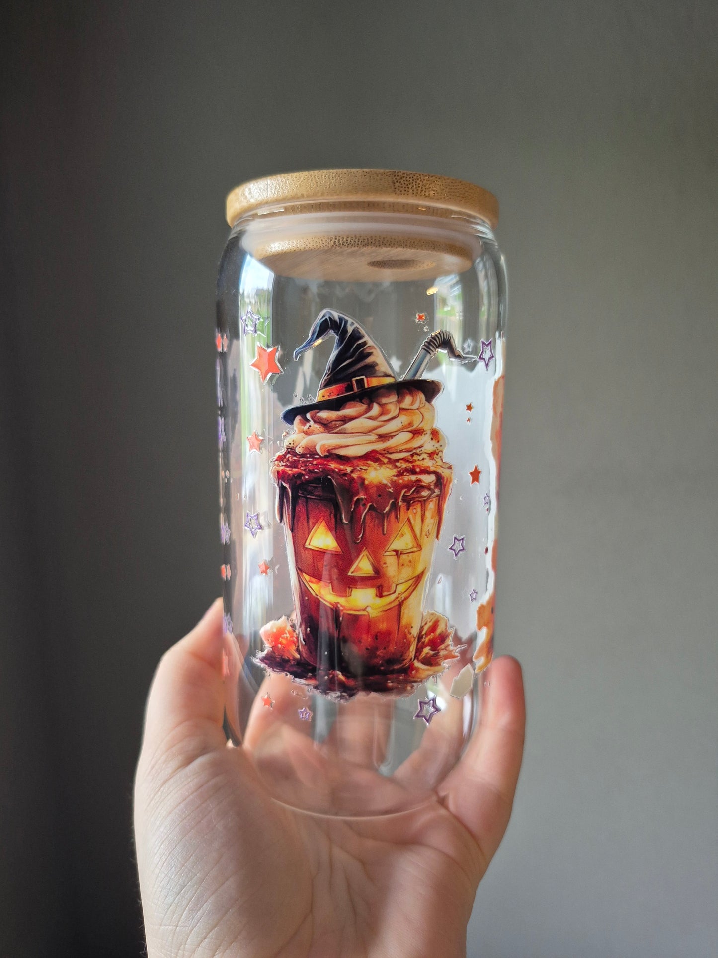 Trinkglas mit süßen Halloween Getränken ✨️🍭