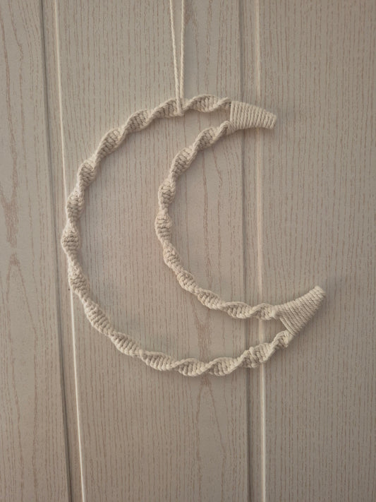 Halbmond Wanddeko in Beige