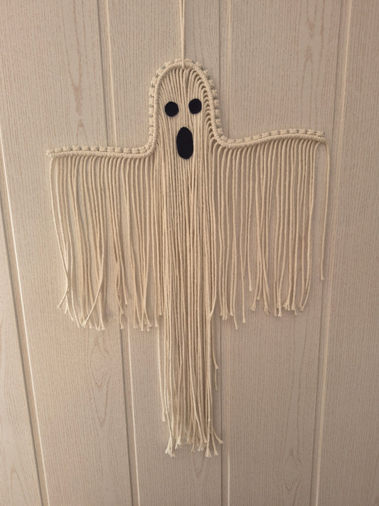 Makramee Gespenst groß in beige