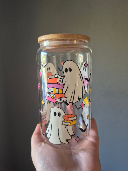 👻 Trinkglas mit süßen Gespenstern 👻