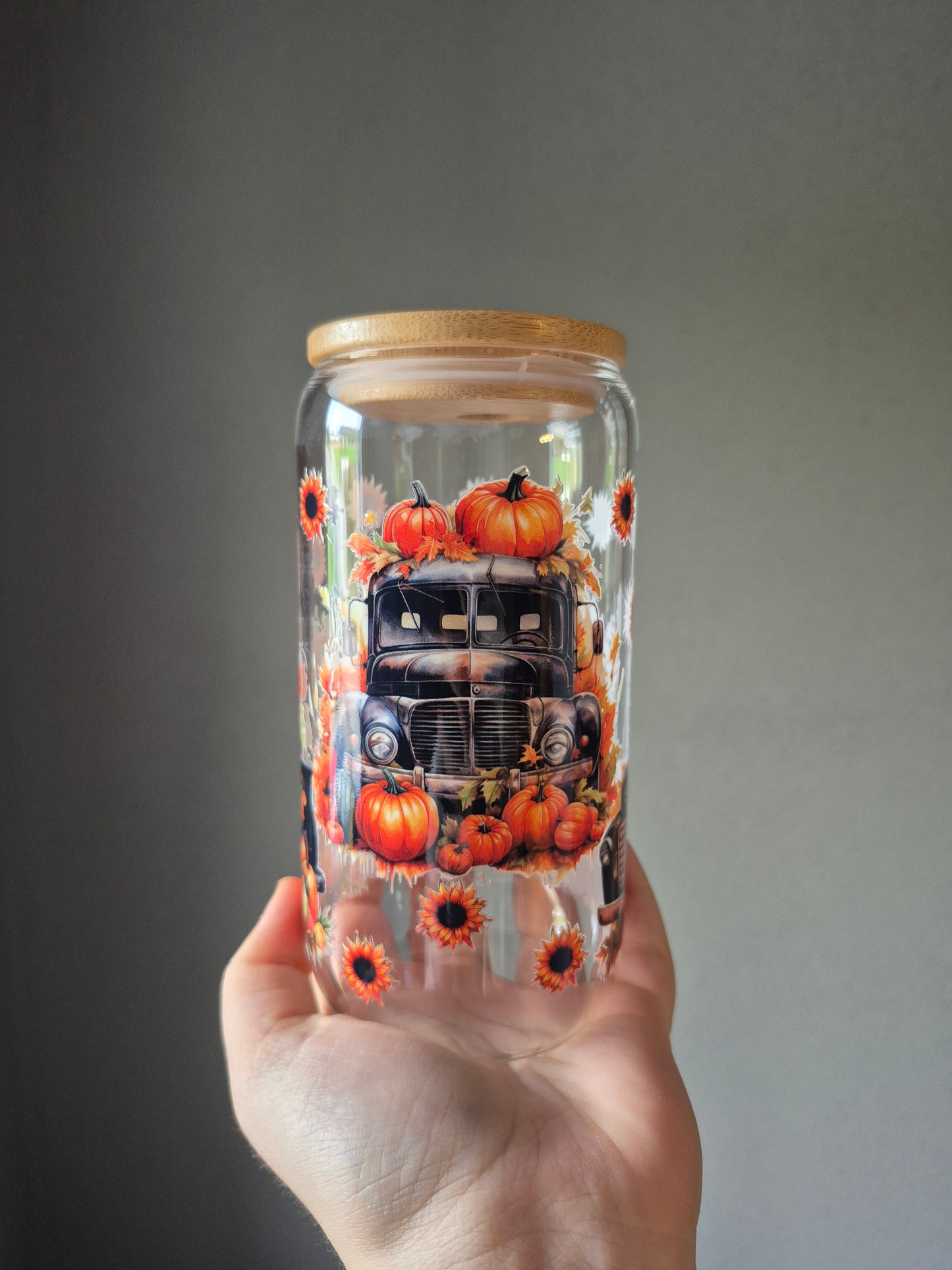 Trinkglas herbstlich mit Pickup