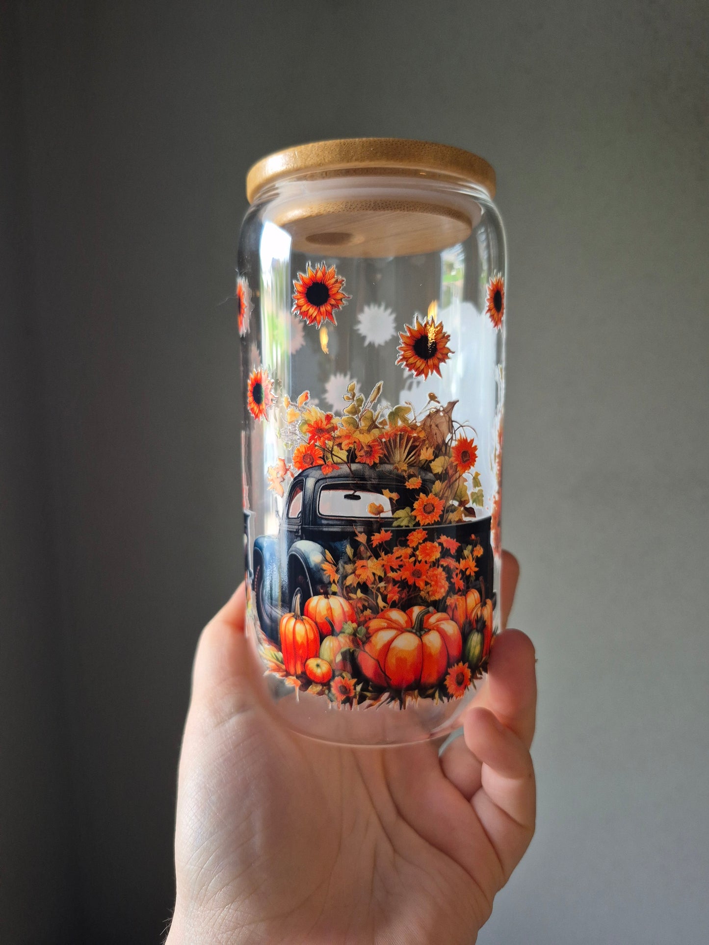 Trinkglas herbstlich mit Pickup