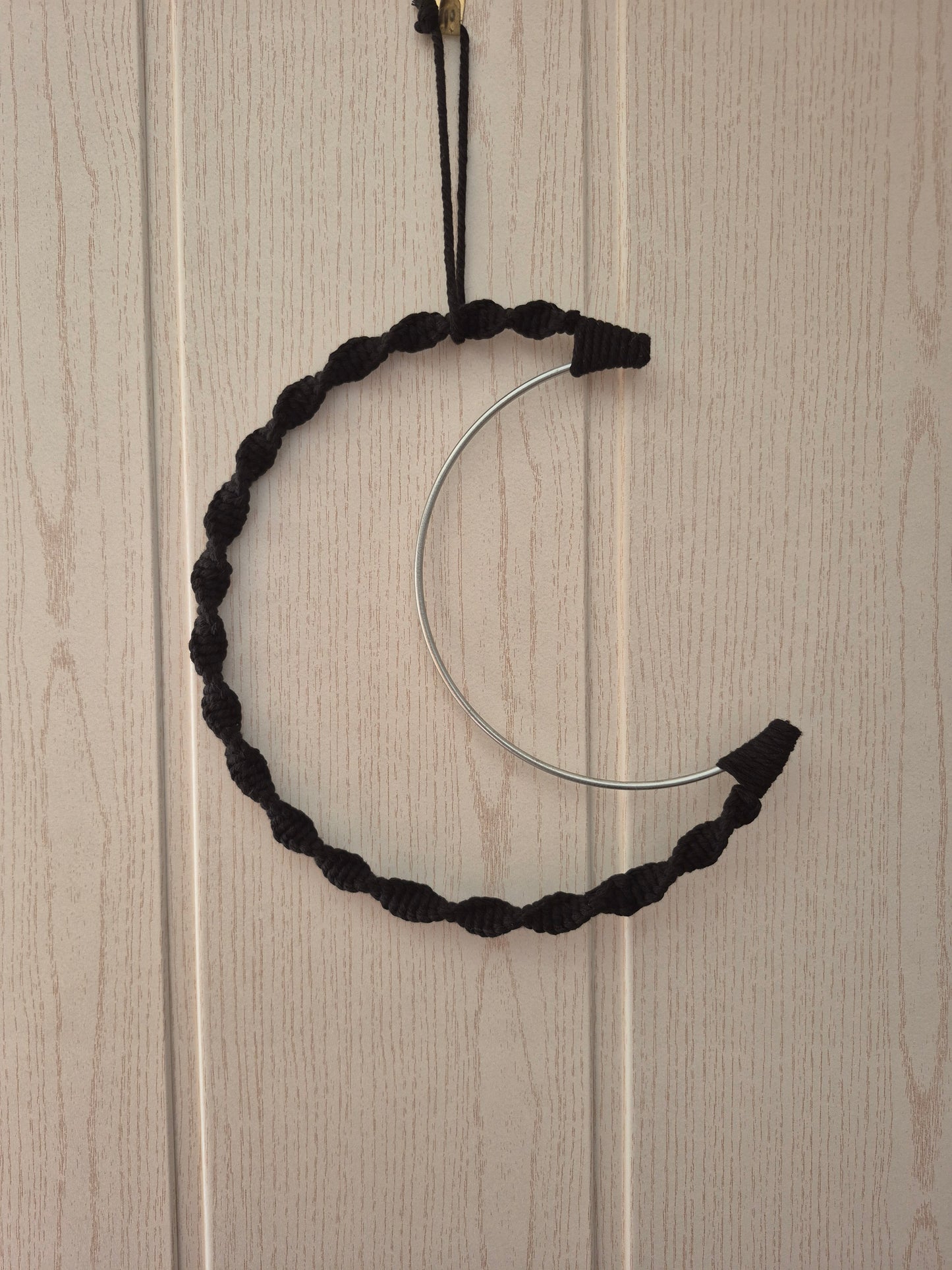 Halbmond Wanddeko in schwarz