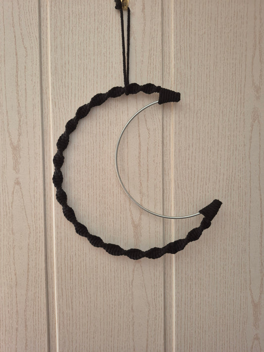 Halbmond Wanddeko in schwarz