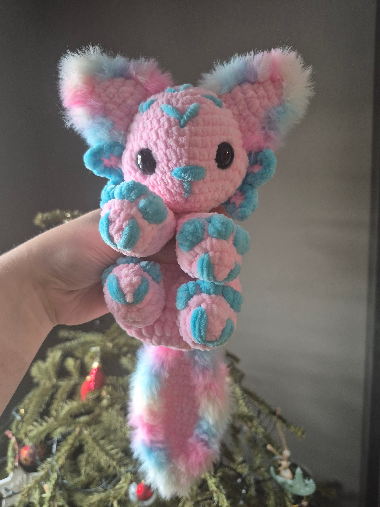 Axolotl Kitty in rosa/blau 🩵💕