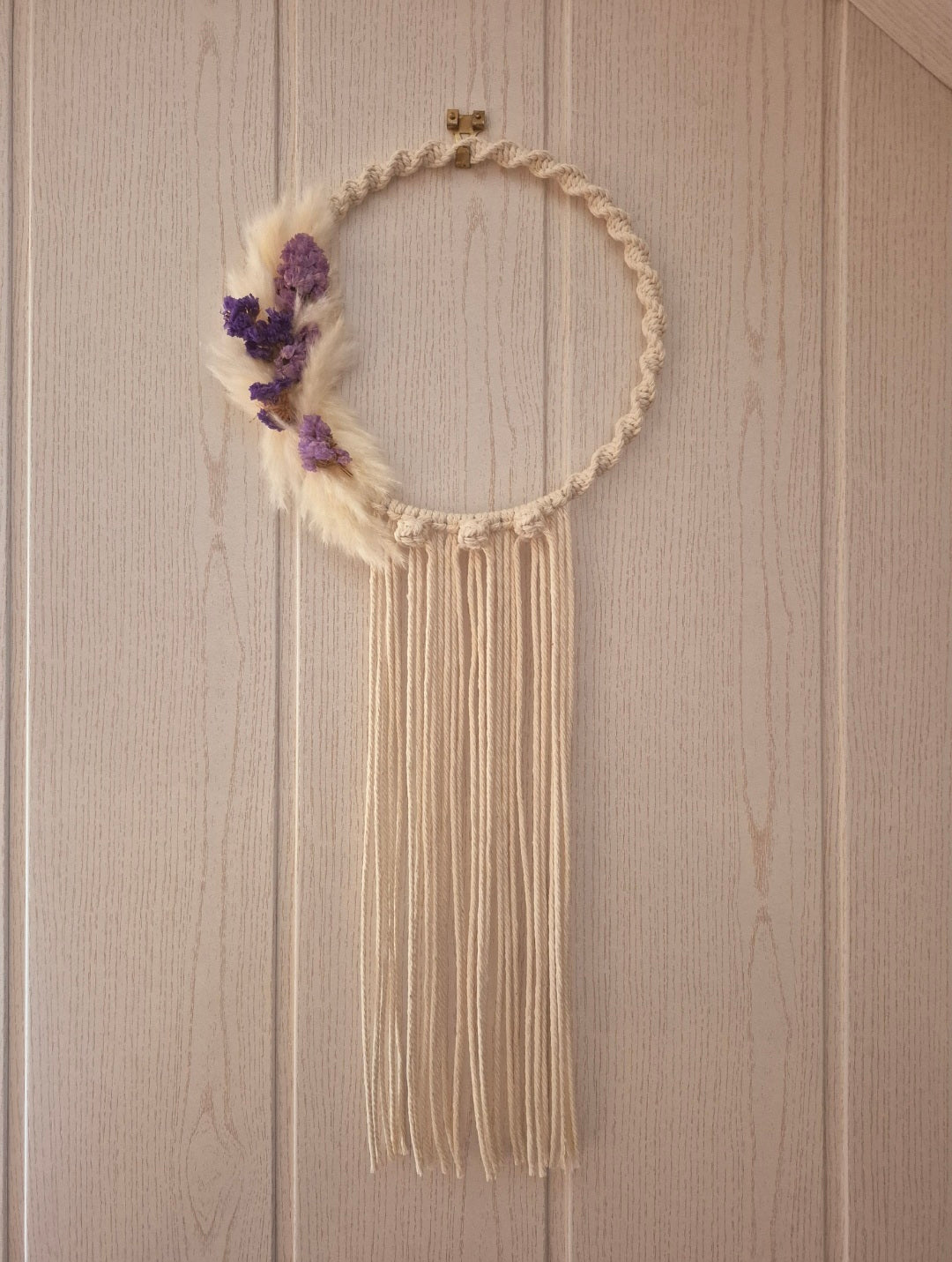 Traumfänger beige mit lila