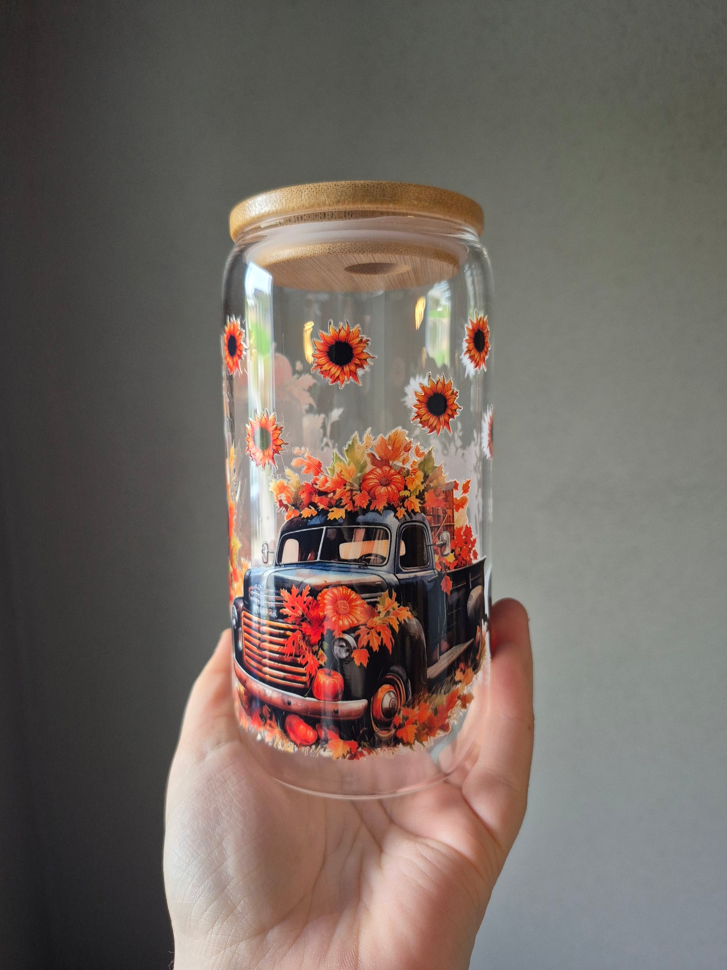 Trinkglas herbstlich mit Pickup