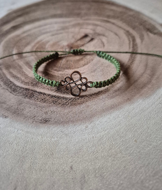 Armband in grün mit Mandala