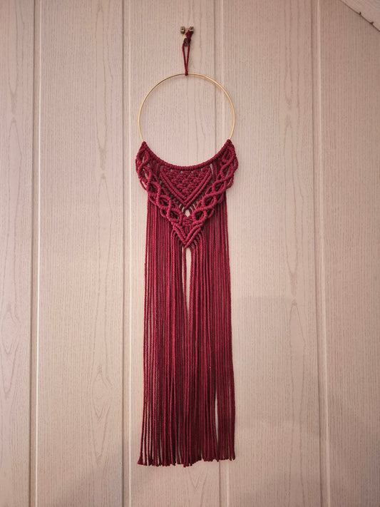 Traumfänger Wanddeko in rot und gold